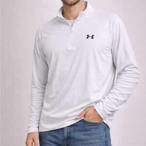 Under Armour Tech 1/4 Zip Top 2XL White, Lightweight Training Layer